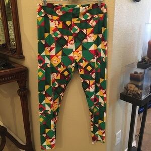 LULAROE Santa Christmas Leggings Size TC2